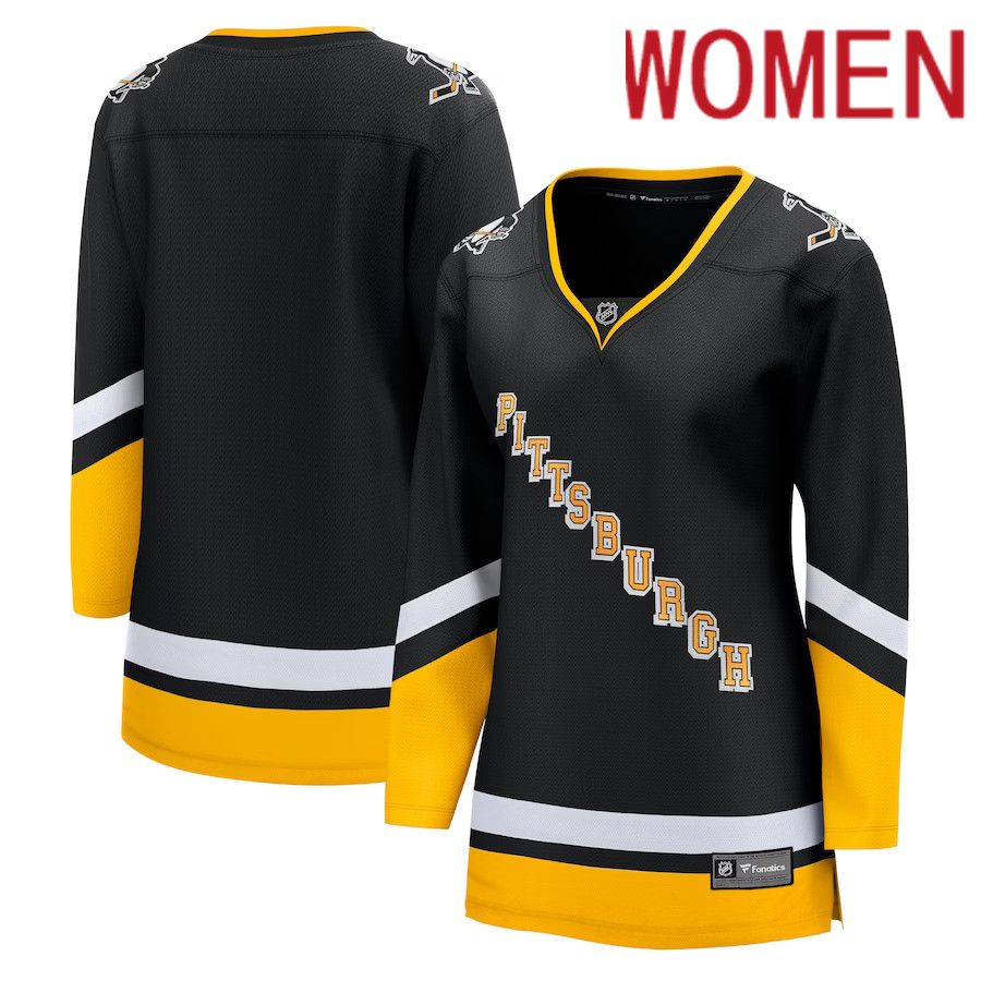 Women Pittsburgh Penguins Fanatics Branded Black Alternate Premier Breakaway NHL Jersey